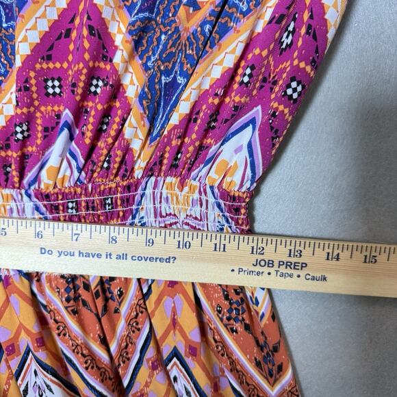 New York & Company Long Strapless Geometric Maxi Dress Size L - Picture 7 of 8